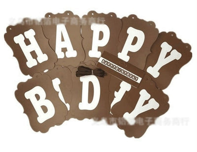 Kids Birthday Party Decoration Dovetail Birthday Pulling Banner Happy Birthday Letter Banner Fishtail Flag Good Vibrations