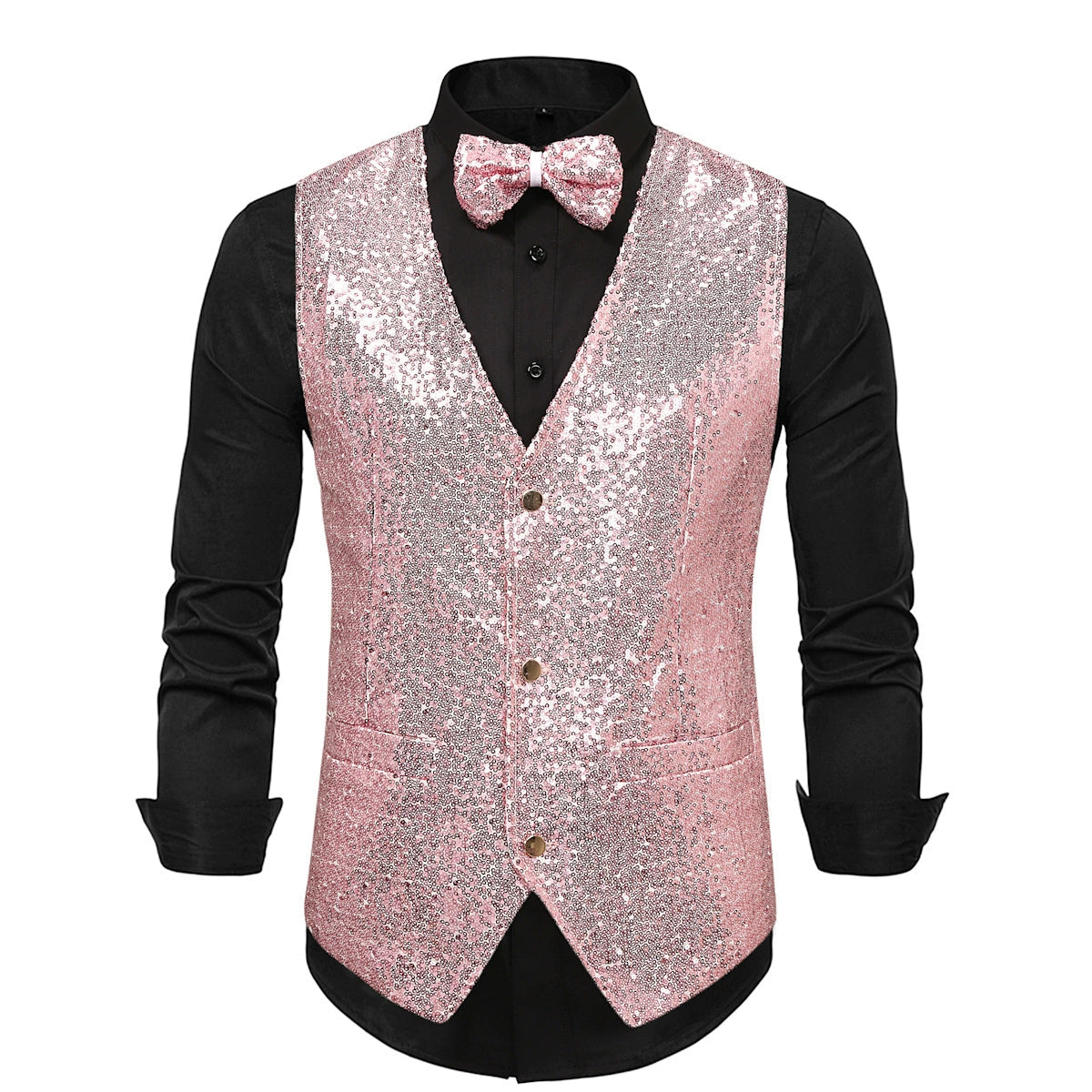 Bow Tie Sequined British Retro Vest Good Vibrations