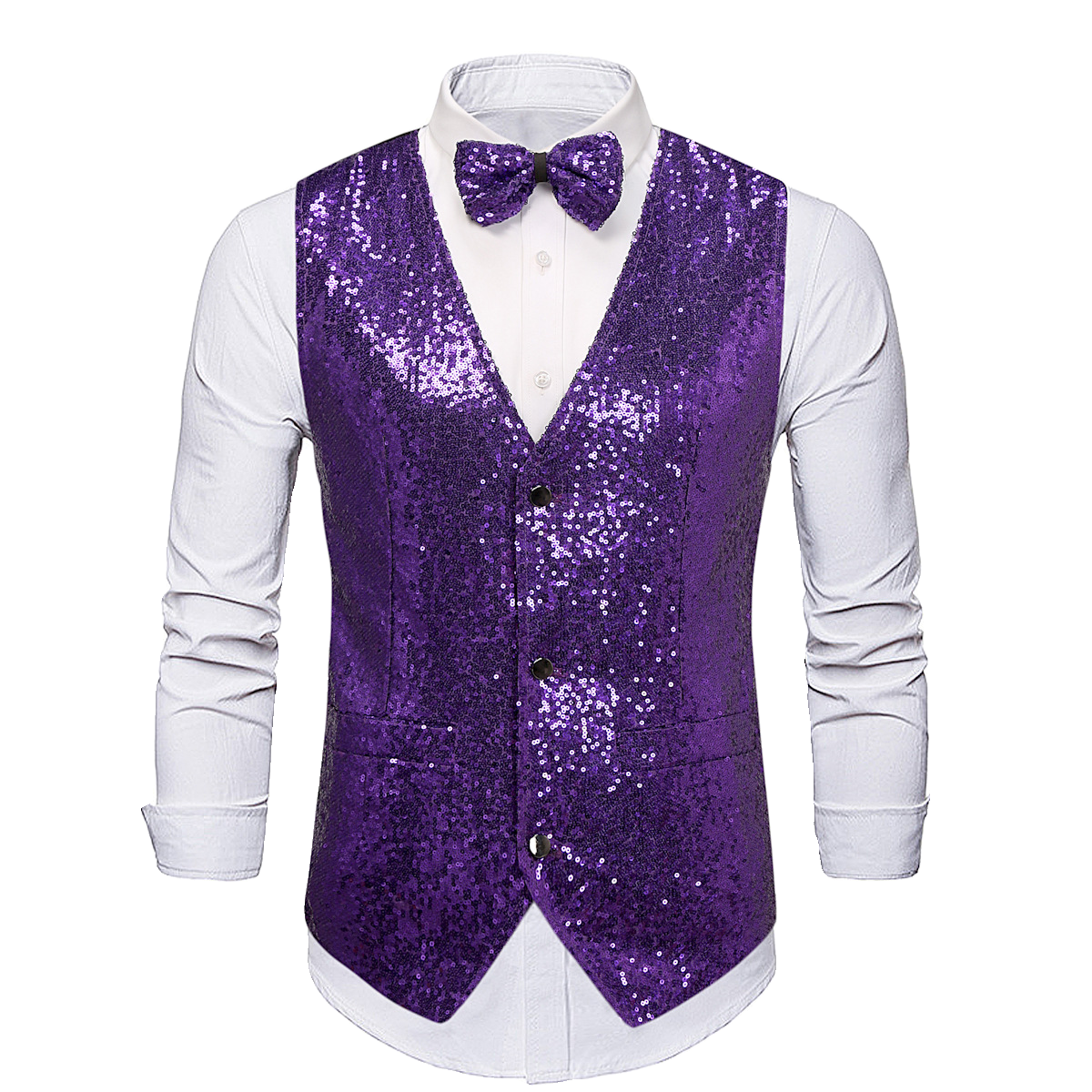 Bow Tie Sequined British Retro Vest Good Vibrations