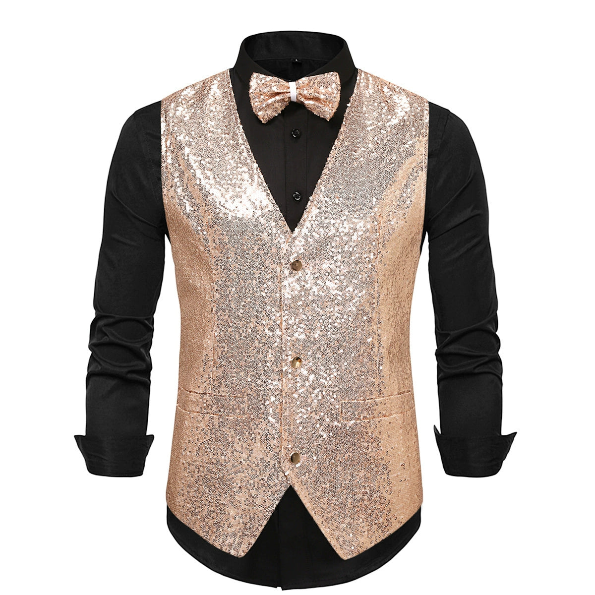 Bow Tie Sequined British Retro Vest Good Vibrations