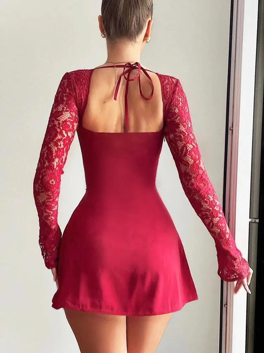 Shemoda Tether Sexy High Waist Long Sleeves Dress Good Vibrations Adult Super Store