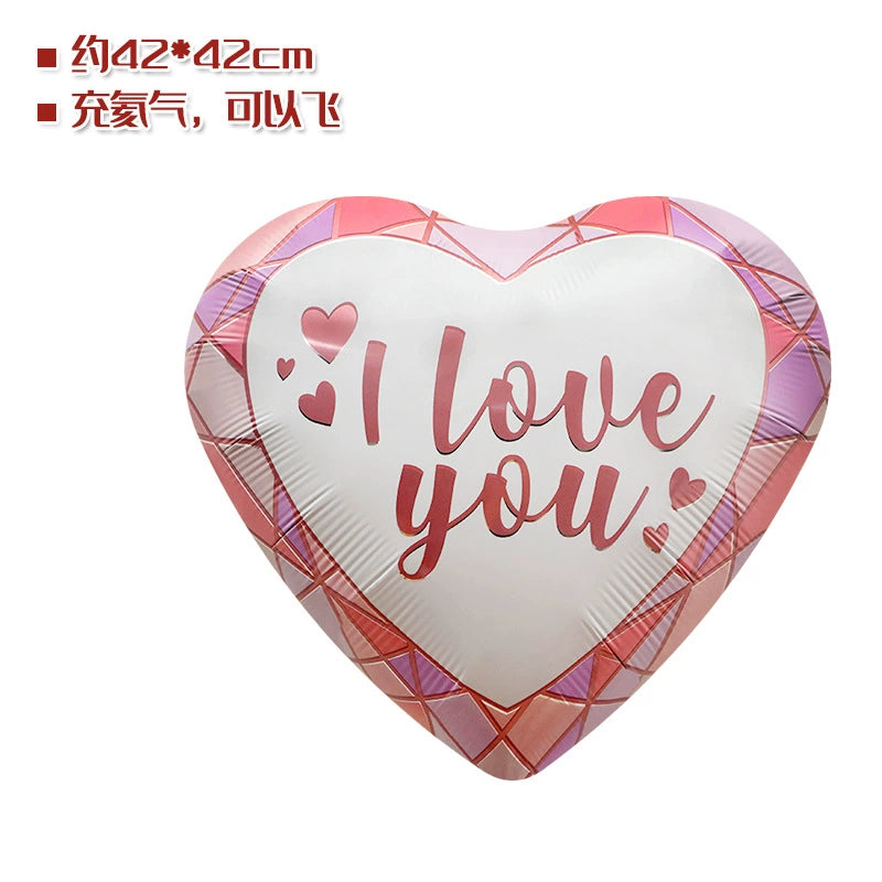 Wedding Decoration Cartoon Bridegroom Bride Aluminum Balloon Confession Confession Wedding Room Layout Valentine's Day Decoration Balloon Good Vibrations