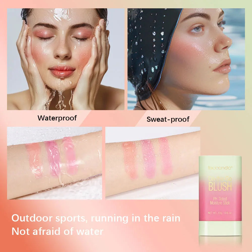 Temperature Change 3-in-1 Cheek Lip Tinted pixiBlush Stick Temperature Change Blush Makeup Products Cosmetic Palette Stick Face Good Vibrations