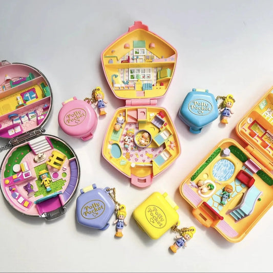 Bandai Original 4Pcs Gashapon Polly Pocket Toys For Kids Gift Collectible Model Ornaments Good Vibrations