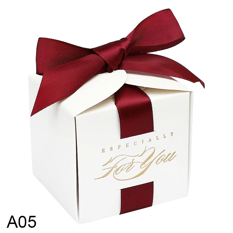 10Pcs Wedding Favors Gifts Box Souvenirs Gifts Boxes With Ribbon Candy Box Christening Baby Shower Birthday Event Party Supplies Good Vibrations