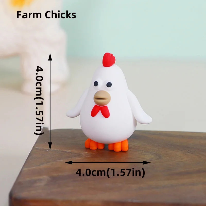 Farm Series Cake Topper Lambs Ponies Piglets Chickens Ducks Haystacks for Children's One Year Old Birthday Party Cake Decoration Good Vibrations