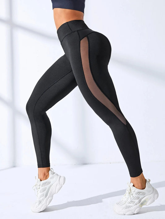 Women Gym Yoga Butt Lifting Leggings High Waist Quick Dry Sports Pants With Elastic Waistband Exercise Trousers Workout Leggings Good Vibrations