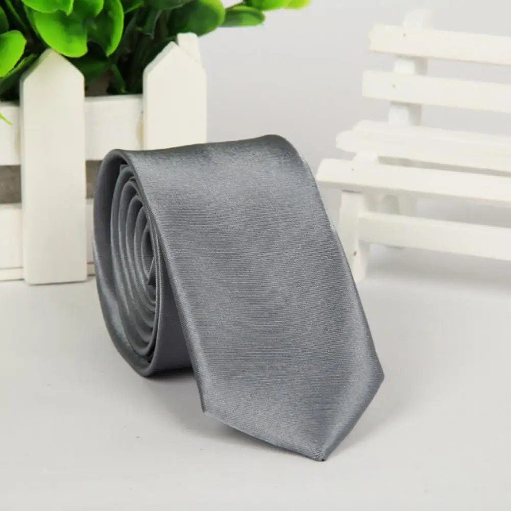 Mans Accessories Slim Skinny Tie for Men Jacquard Woven Solid Champagne Orange Red Purple Blue Ties Wedding Necktie corbatas par Good Vibrations