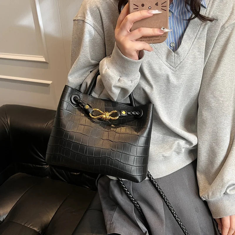 2025 Spring Designer-Inspired Small Square Bag Minimalist Luxury Leather Shoulder Crossbody Purse for Women Good Vibrations