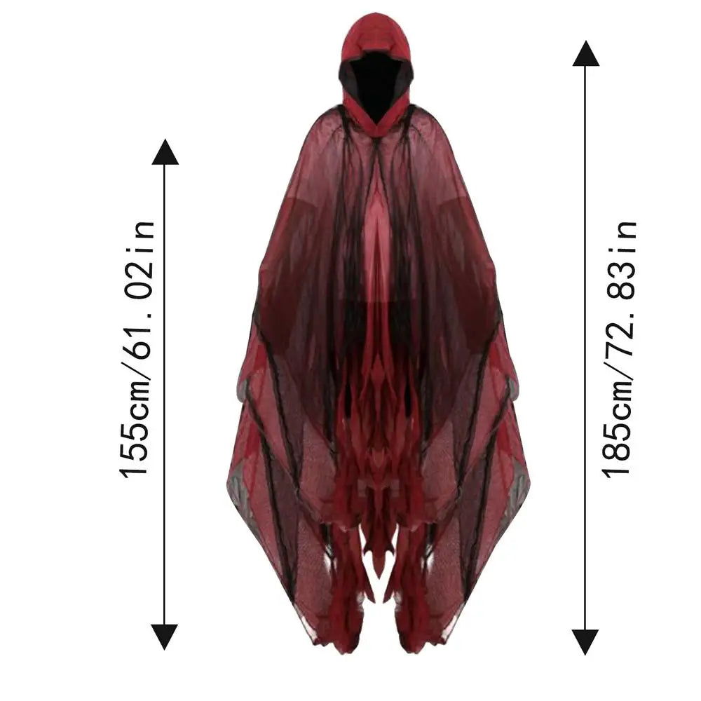 Halloween Cape Unisex Halloween Ghost Dementors Cosplay Costume Horror Dress Up Cape Halloween Horror Costume Cloaks Props Good Vibrations