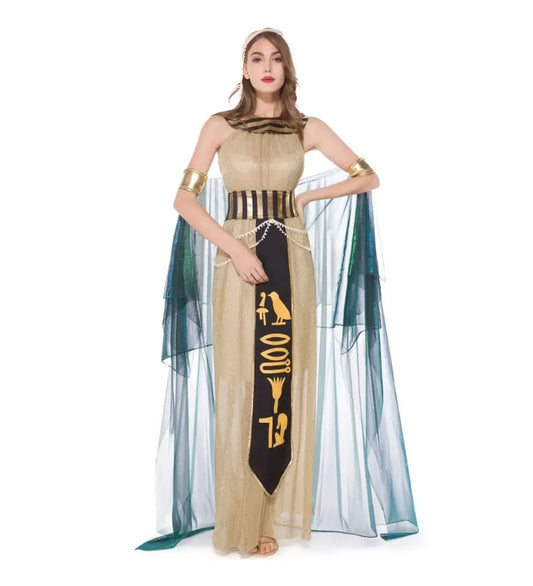 Ancient Egypt Egyptian Pharaoh Costume Egypt Cleopatra Cleopatra Queen Cosplay Halloween Party Couple Party Dress Good Vibrations
