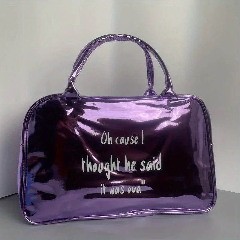Women Sports Gym Bag Waterproof Travel Bag Large Capacity Duffle Bag for Sports Travel Luggage Bag Weekend Yoga Fitness Bag Good Vibrations