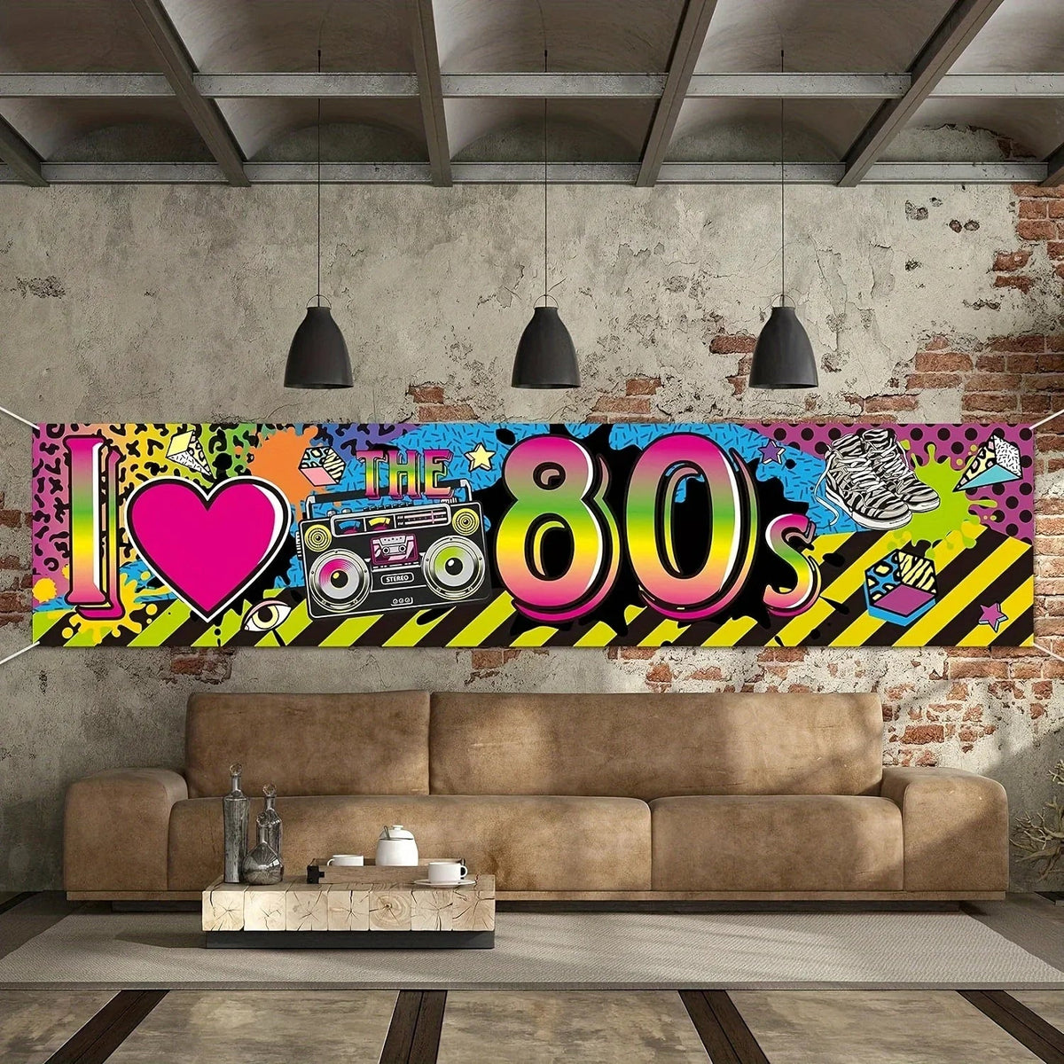 80s Party Decorations I Love 80s Banner 1980s Hip Hop Sign Backdrop Photo Booth Birthday Party Supplies 1980s Party Decors Good Vibrations