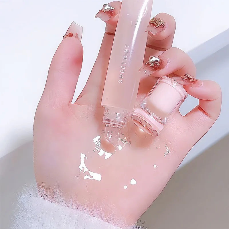 Plumping Jelly Lip Gloss Lasting Moisturizing Transparent Lip Oil Water Light Mirror Liquid Lipstick Women Lips Makeup Cosmetics Good Vibrations
