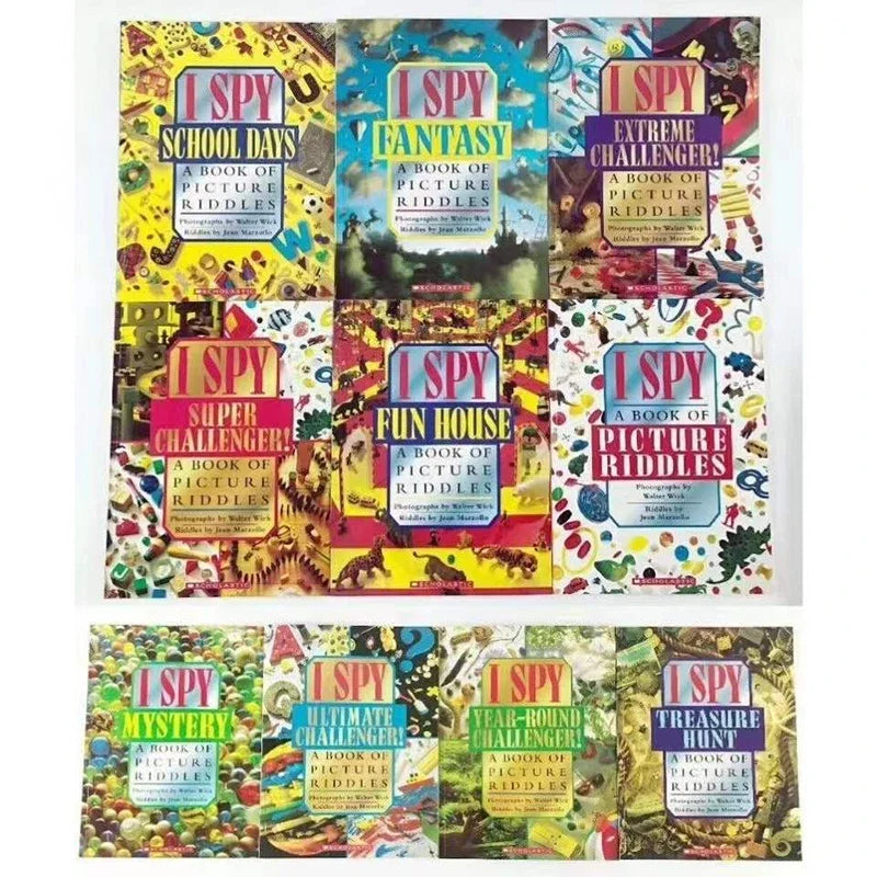 "10 Books Box Set I Spy Ultimate Collection Visual Discovery English Picture Book Early Education Kids Reading Book 3-6 Years Ar Good Vibrations