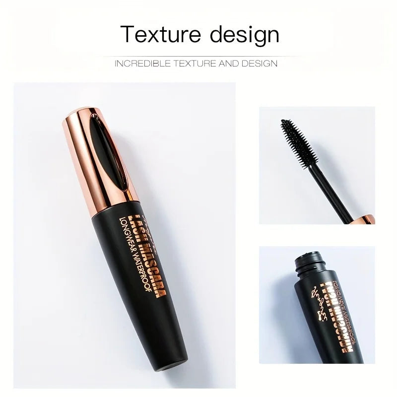4D Lash Mascara Black Eye Lashes Waterproof & Smudge-Proof Long-Lasting No Flaking Natural No Clumping, All Day Exquisitely Full Good Vibrations