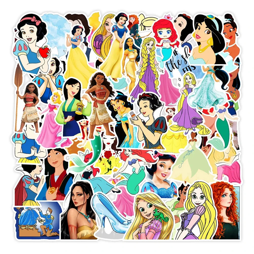 Princess Party Favor Girls' Happy Birthday Banner Princess Pinata Fillers Mask Stickers Disposable Tableware Set Decorations Good Vibrations