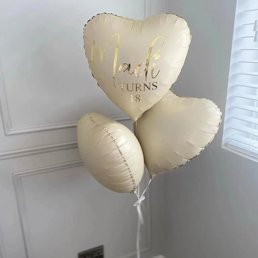 10pcs 18in cream colored love party decoration balloons suitable for birthdays, weddings, anniversaries, and graduation Good Vibrations