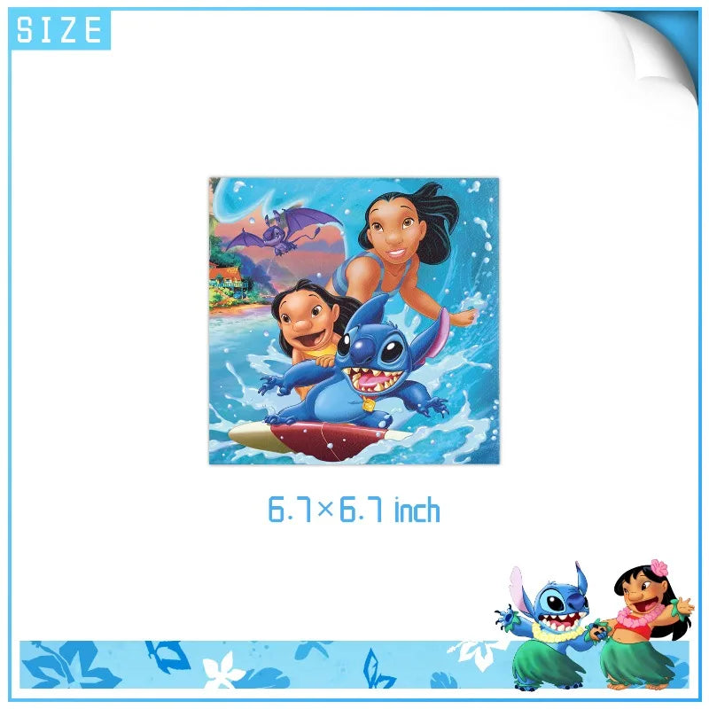 Disney Lilo Stitch Theme Birthday Party Supplies Tableware Set Children Birthday Party Cutlery Decoration Napkin Paper Cup Good Vibrations