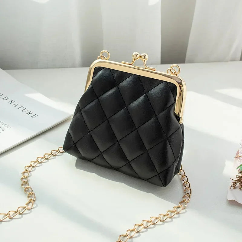 PU Leather Shoulder Bag Sweet Lipstick Makeup Organizer Bag Mini Coin Purse Handbags for Girls Small Crossbody Bag for Women Good Vibrations