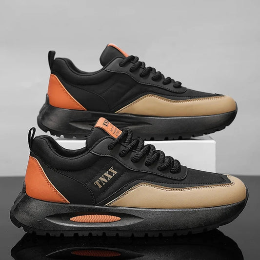 New Casual Sneakers Breathable Male Sneaker Round Toe Platform Outdoor Non-slip Comfortable Fashion Shoe Trend Shoes for Men Good Vibrations