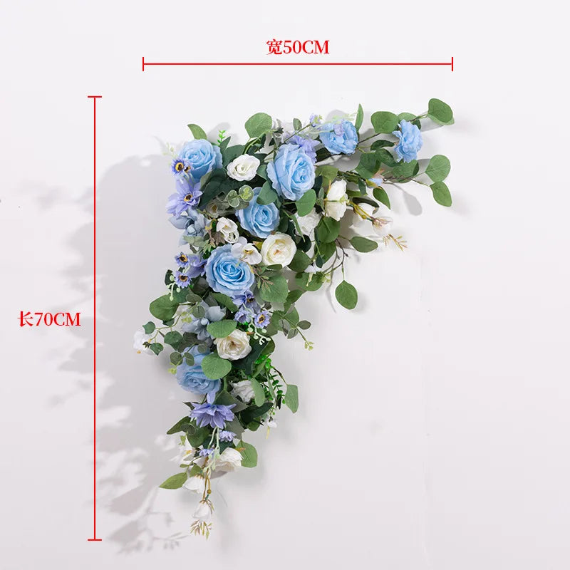 Artificial Flower For Wedding Welcome Sign Decoration Window Hall Exhibition Decor Photo Props Flower Backdrop Party Arrangement Good Vibrations