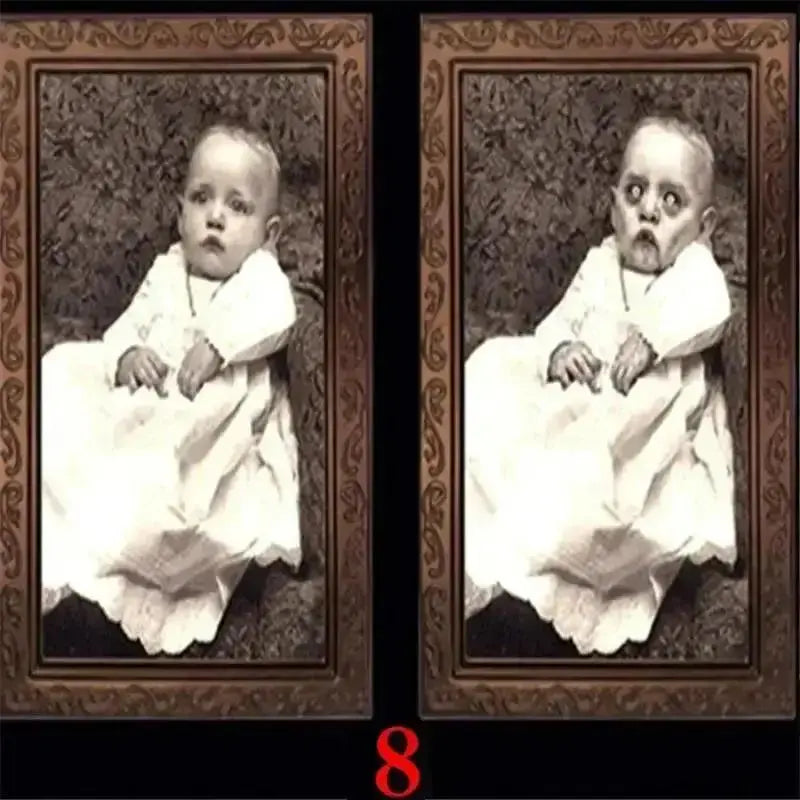 Pretty 3D Changing Face Ghost Picture Frame Halloween Decoration Horror Craft Supplies Haunted House Party Decor Halloween Props Good Vibrations