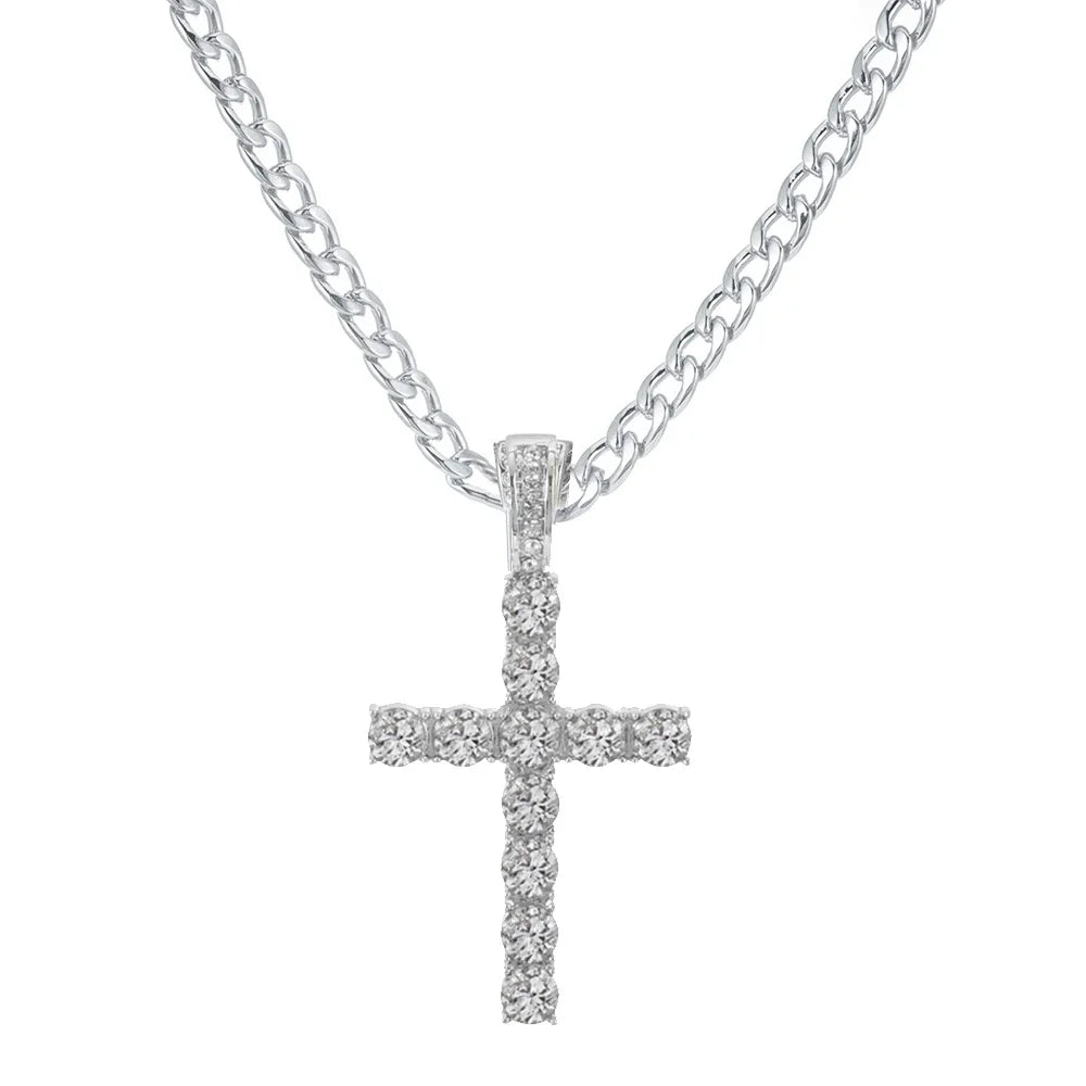 16mm Hip Hop Miami Cuban Link Chain Set Necklace +Watch+Bracelet Creative Iced Out Shiny Trendy Stylish Jewelry For Women Men Good Vibrations