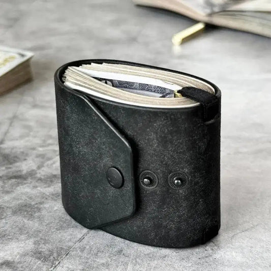 Quick-Access Cash Holder — PU Leather Wallet / Money Wrapper — Organizer Clip, Bill Holder, Storage Pouch, Pocket Wallet Good Vibrations
