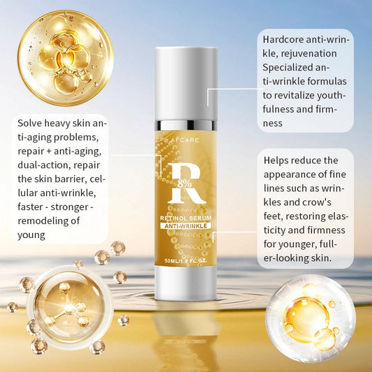 Wrinkle Removal Retinol Serum  Facial Serum Rejuvenation Lift Firming Anti-aging Whitening Invisible Pores Beauty Skin Care Good Vibrations
