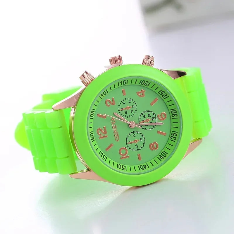 Women Watches 2025 New Fashion Luxury Brand Women's Watch Silicone Strap Quartz Wrist Watch For Female Relogio Feminino Zegarki Good Vibrations