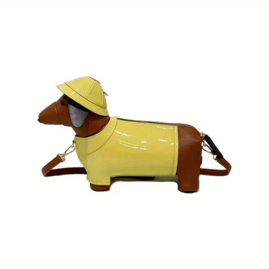 2025 new doll bag creative cute and funny hunting dog shaped contrasting color design sense niche single shoulder crossbody bag Good Vibrations