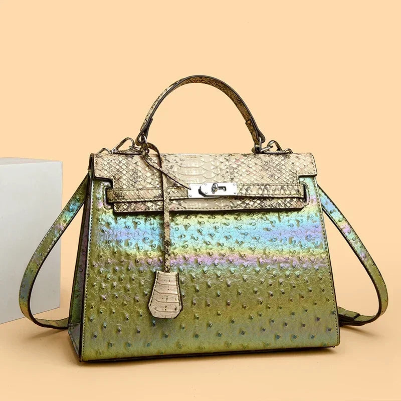 Elegant Retro Satchel Bag - Designer Crossbody Purse With Vintage Textured Finish And Modern Functionality Good Vibrations