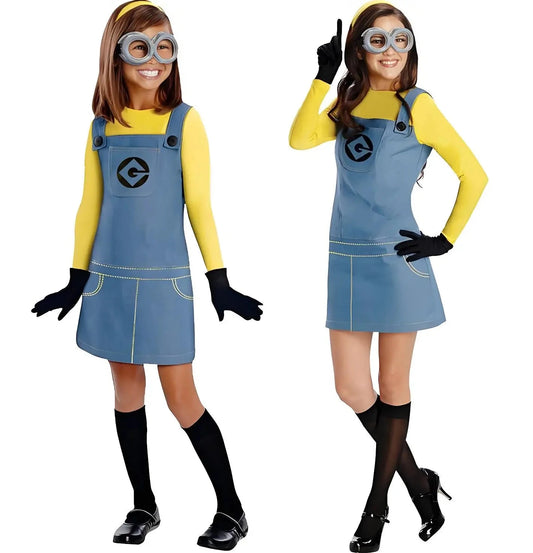Halloween performance costumes, children's Minions cosplay costumes, anime, cartoon, thief, dad performance costumes Good Vibrations