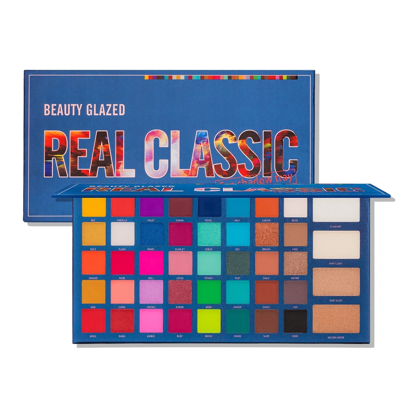 BEAUTY GLAZED REAL CLASSIC Eye Shadow Waterproof Earth Color Multicolor Makeup Palette Easy to Color Eyeshadow Palette Good Vibrations