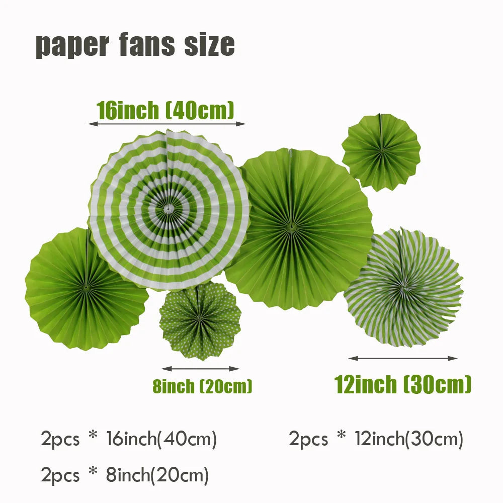 Kids Boy Girl 1st Birthday Party Favor Blue Pink Set Mixed Size Folding Paper Fans Wedding Ceremony Christmas Holiday Decor Good Vibrations