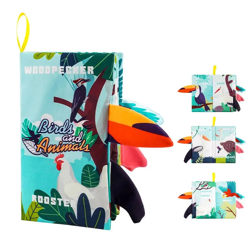 Baby Books Toys, Baby Books 0-6 Months, 3PCS Touch and Feel Cloth Crinkle Soft Books, Toys for 0-3-6-12-18 Months Infant Newborn Good Vibrations