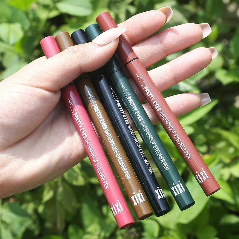 Professional Fast Dry Smooth Waterproof Eyeliner Pencils Eyes Brown Black Color Pigments Liquid Eye Liner Pen Make Up Tools Good Vibrations