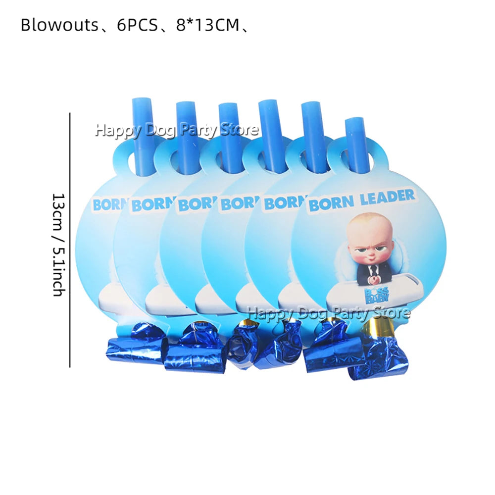 Baby Boy Party Decoration Banner Tableware Supplies Paper Boy DIY Cake Topper Birthday Foil Balloons Kit Accessory Gift Bags Good Vibrations