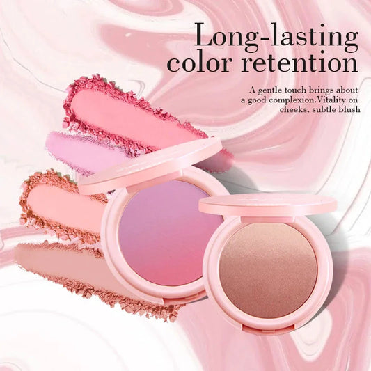 Vibrant Blush Palette, Multi-Color Gradient Design, Lightweight & Blendable Color, Face Cosmetics, With Easy-To-Use Mirror Good Vibrations