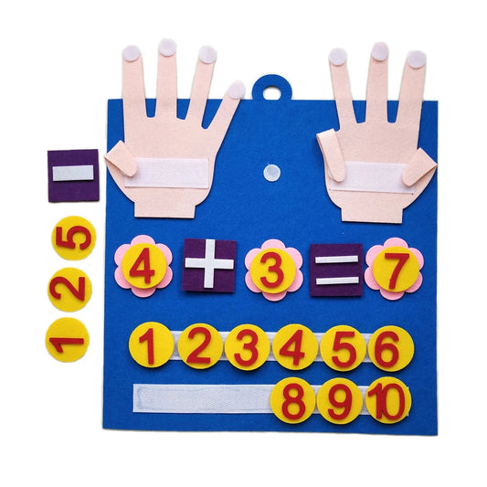 Toddler Montessori Toys Felt Finger Numbers Math Toy Children Counting Early Education Learning Game For Kids Intelligence Good Vibrations