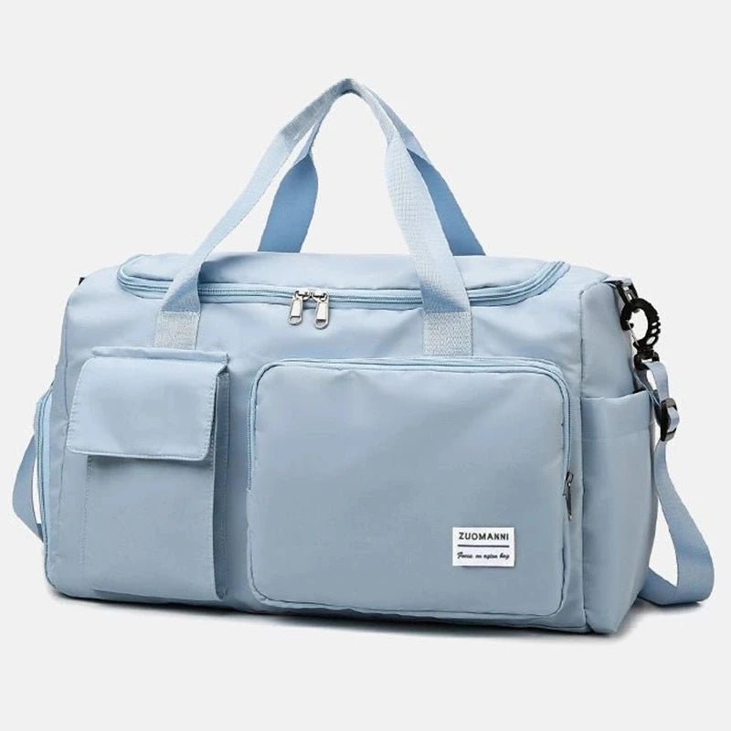 UNIXINU Carry On Travel Bag Large Capacity Weekender Overnight Duffle Bags with Shoe Compartment Sports Fitness Bags for Women Good Vibrations