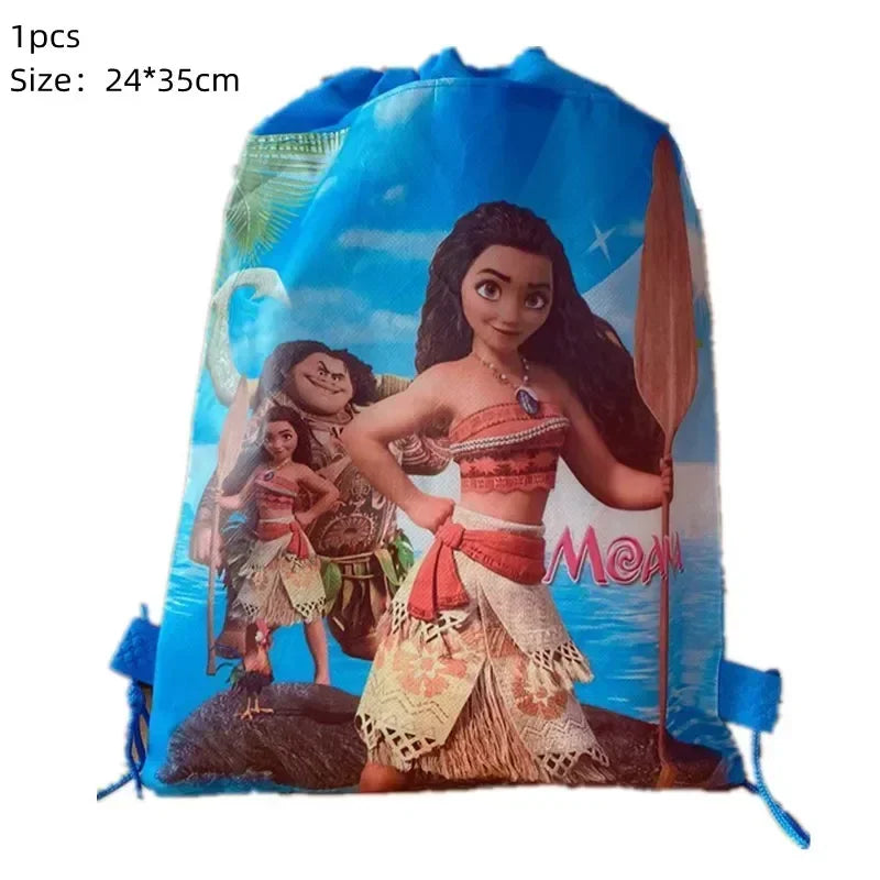 New MINISO Moana Theme Children Birthday Party Disposable Tableware Cup Plate Flag Kids Girls Wedding Party Decoration Supplies Good Vibrations
