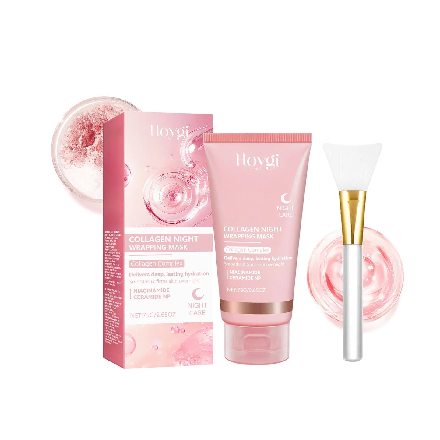 Collagen Peel off Mask Deep Cleansing Pores Oil Control Turmeric Wrapping Night Face Mask for Brightening Rejevenation Skin Care Good Vibrations