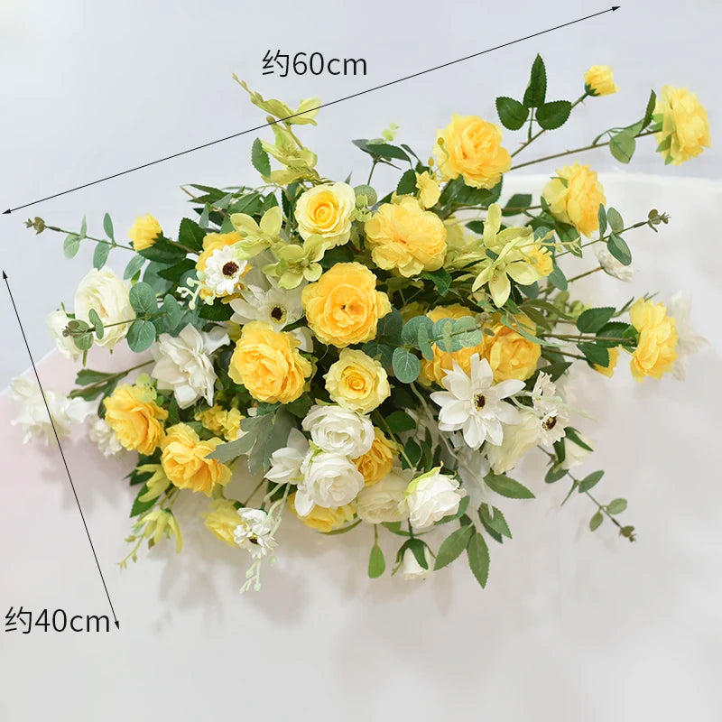 Artificial Flowers Wedding Decoration Welcome Background Floral Art Hanging Flower Row Photo Props Road Leading Flower Ball Chic Good Vibrations