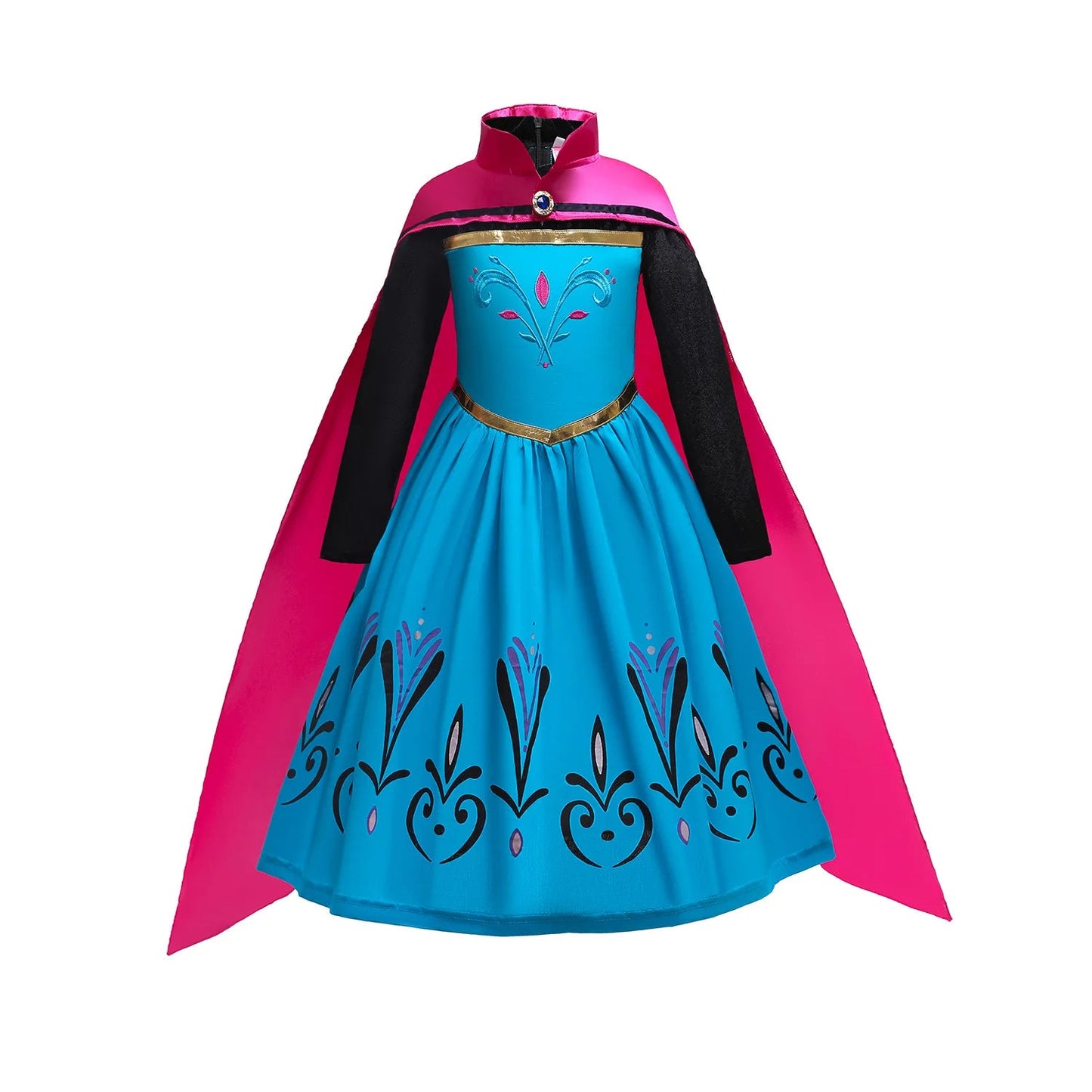 Disney Kids Princess Costume Elsa Anna Halloween Dress Girl Jasmine Moana Dinner Dress Rapunzel Mermaid Pageant Disguise 3-10Y Good Vibrations
