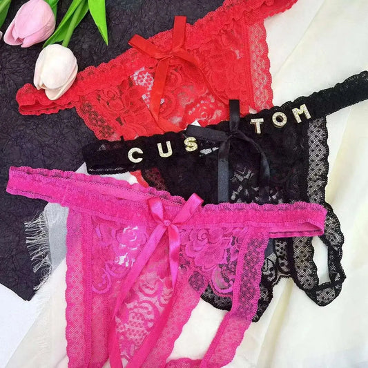Rhinestone Letter Customizable Lingerie Gifts