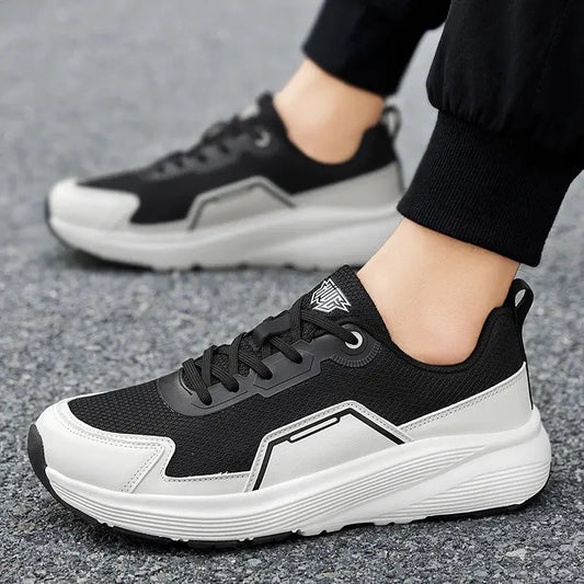 New Men's Wide Women's Shock Absorption Sports Sneakers Comfortable Breathable Mesh Lining Lightweight Rebound Running Shoes Good Vibrations