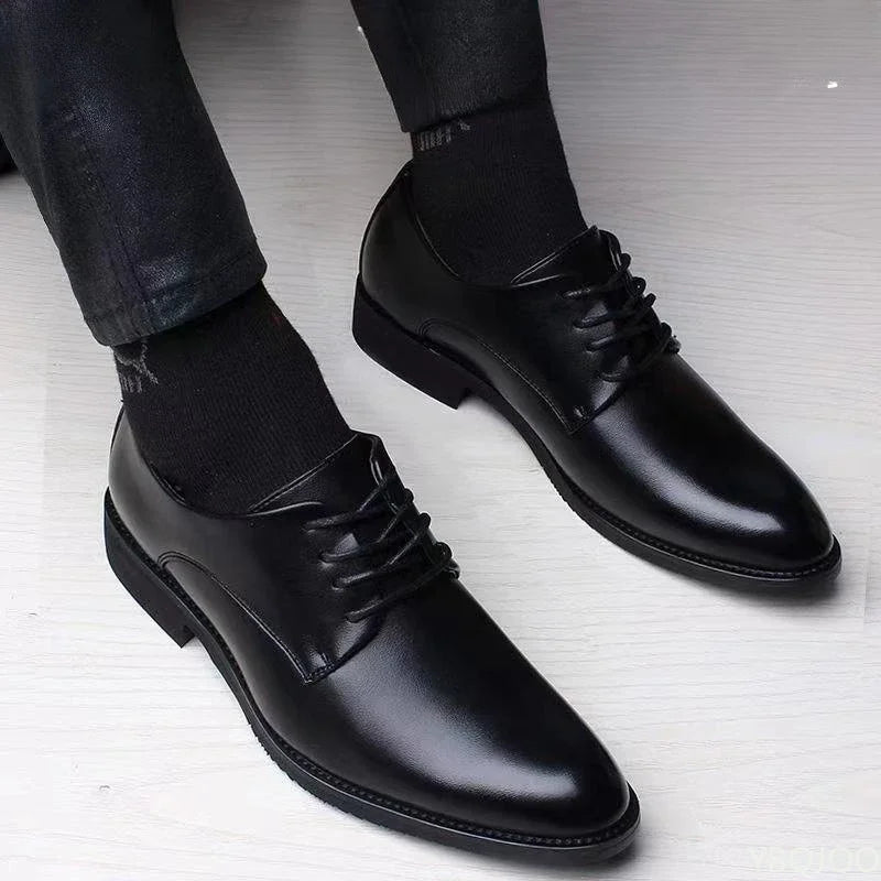 2025 new Fashionable versatile Men Shoes Heightening Shoes Spring British Casual Business flats Casual comfortable Shoes Good Vibrations