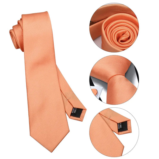 Ties For Men Solid Necktie Wedding Business Ties 7.5cm Slim Coffee Wine Classic Neckties Mens Business Gift Fashion Gravats Good Vibrations